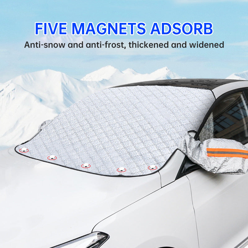 Windshield snow cover (with side mirror covers), a winter essential for protecting the windshield and wipers