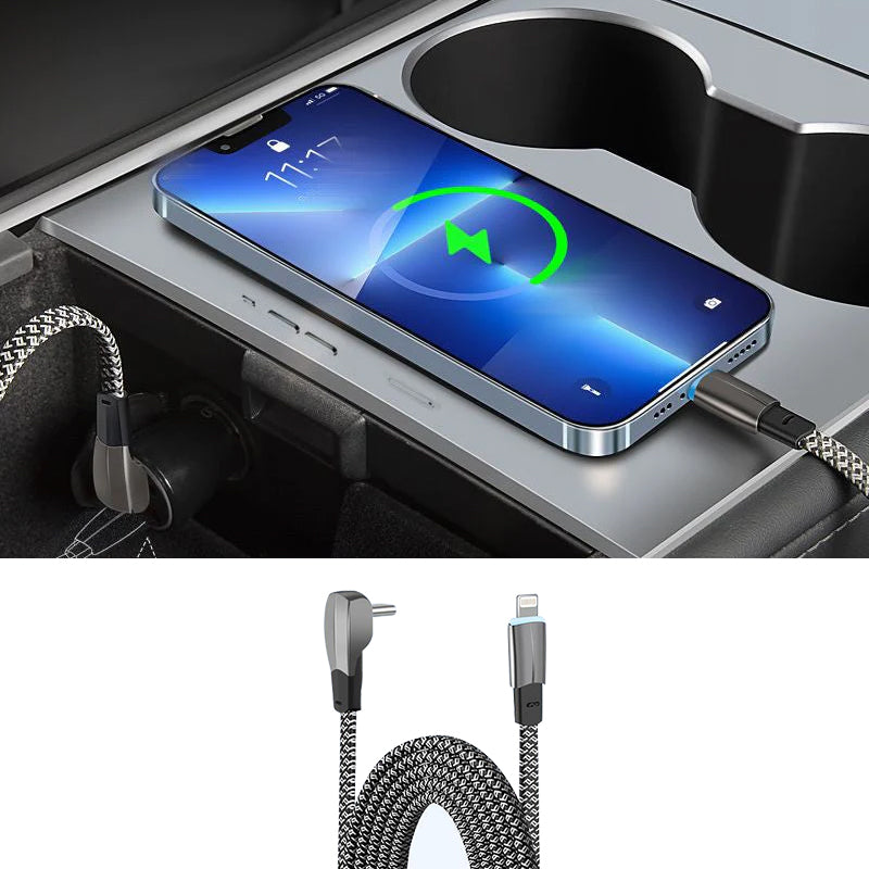 Câble de données de câble de chargement de téléphone portable dans la voiture pour Tesla modèle 3/Y/S/X