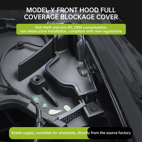 Front Hood Water Guide Channel For Tesla Model Y (Integrated Full Coverage)