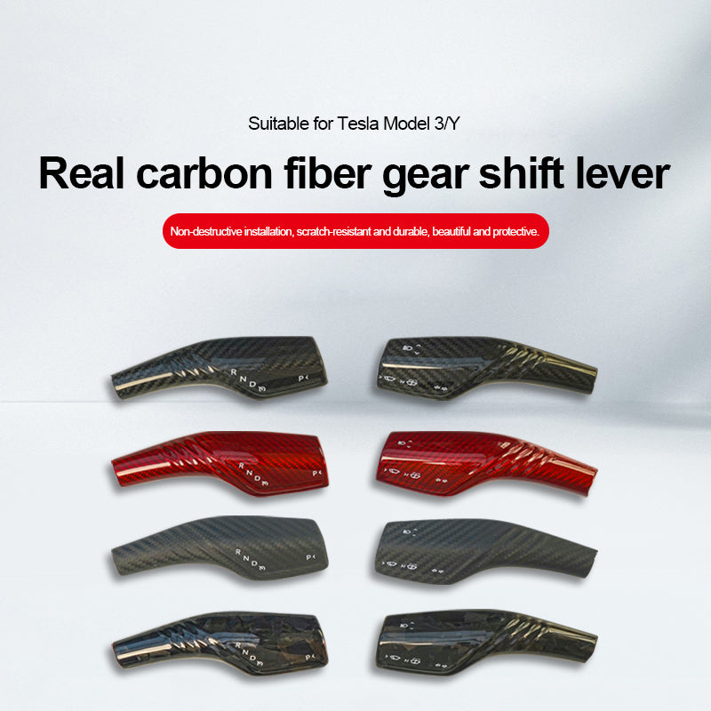 Real Carbon Fiber Shift Lever For Tesla Model 3/Y