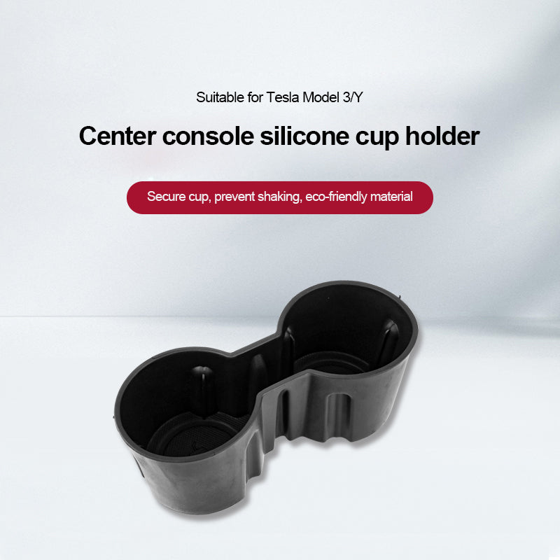 Silicone cup holder insert for Tesla Model 3 and Model Y