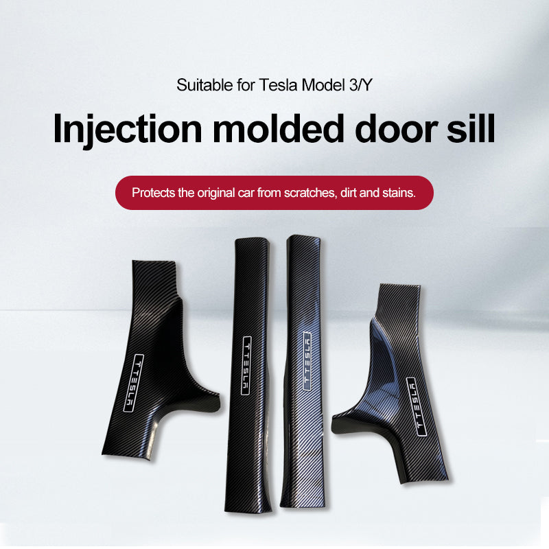 Tesla Model 3/Y Injection-molded Door Sill Trim/Interior/Tesla/Tesla  modifications/Car accessories/Tesla accessories/Interior modifications