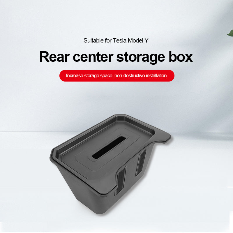 Rear Center Console Storage Bin For Tesla Model Y