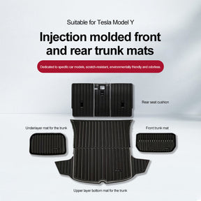 Tapis moulé par injection de coffre avant/arrière pour Tesla modèle 3/Y