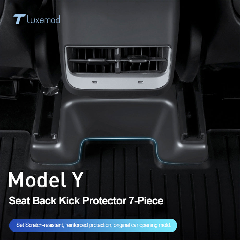 Ensemble de 7 pièces de protection de coup de pied de dossier de siège pour Tesla Model Y