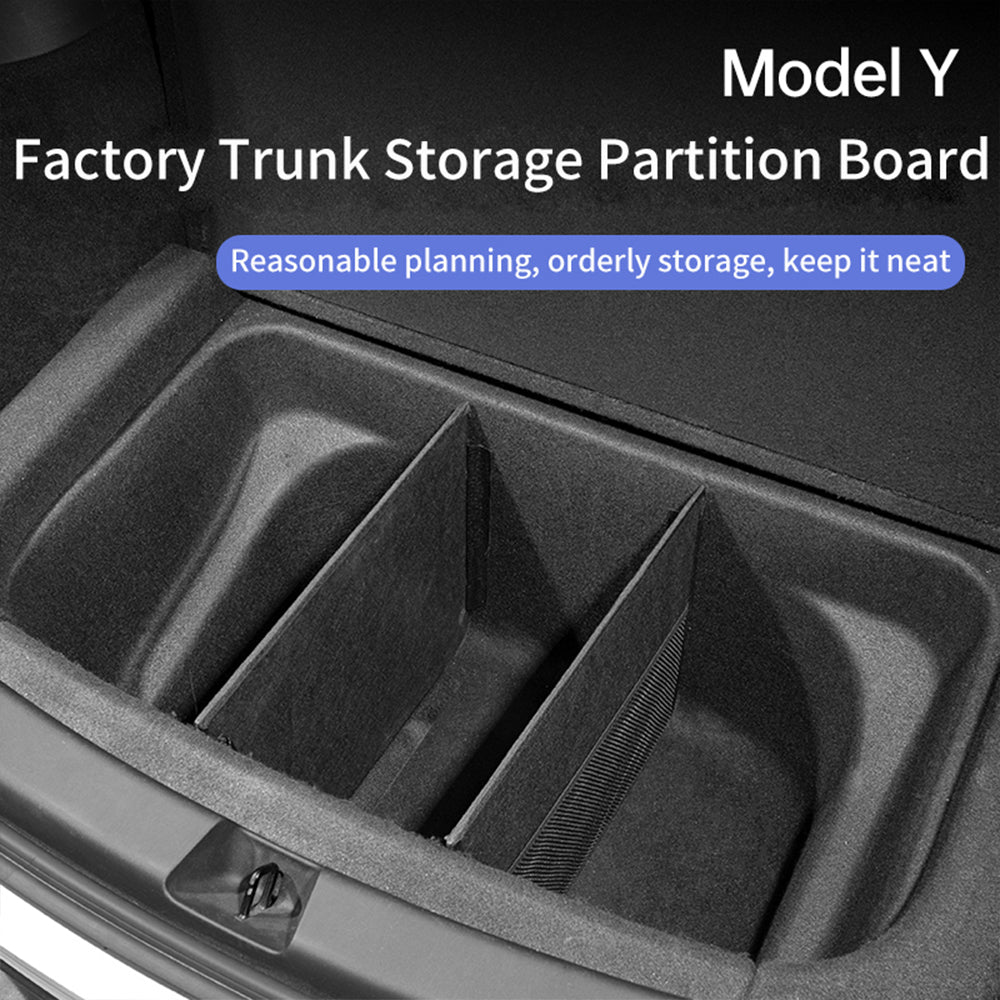 Séparateur de boîte de rangement de coffre inférieur pour Tesla modèle Y