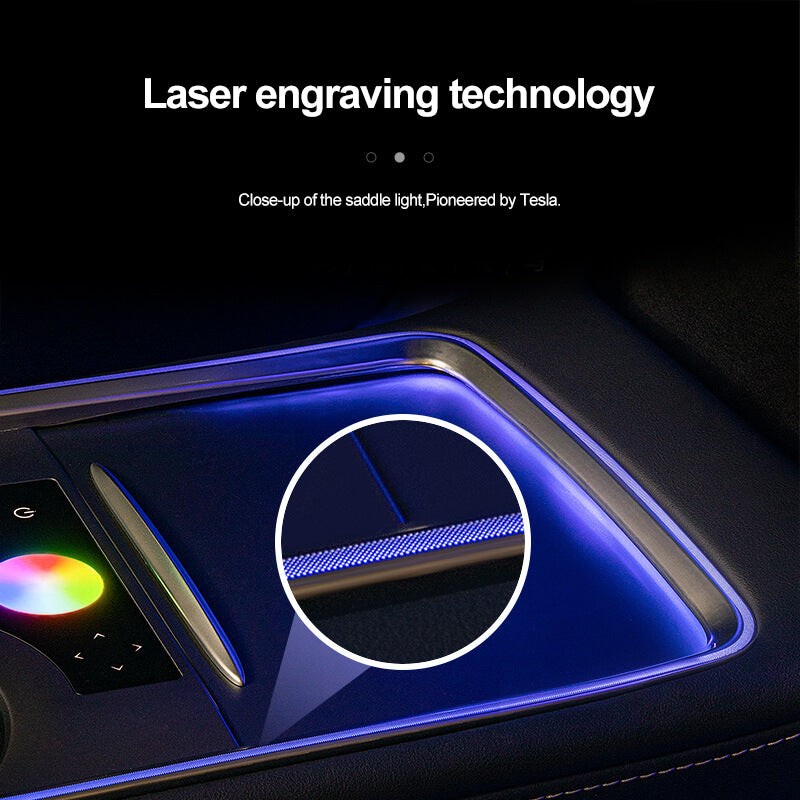 Model 3/Y laser-carved ambient lighting/Interior/Tesla/Tesla  modifications/Car accessories/Tesla accessories/Interior modifications