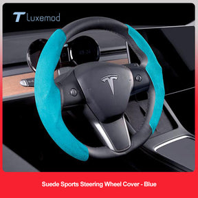 Suede Sport Steering wheel cover for Tesla Model 3/Y