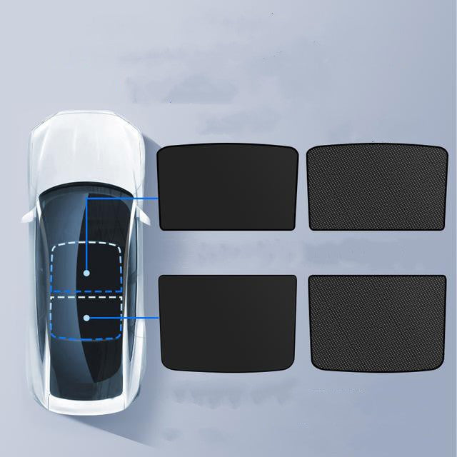 Pare-soleil de toit ouvrant de voiture,pare-soleil pour Tesla Model 3 Y -  Type half block blackout3