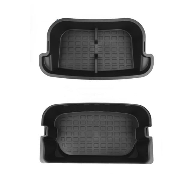 Dual-layer storage box in the front and rear trunk for Tesla Model 3/Y