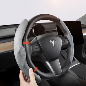 Suede Sport Steering wheel cover for Tesla Model 3/Y